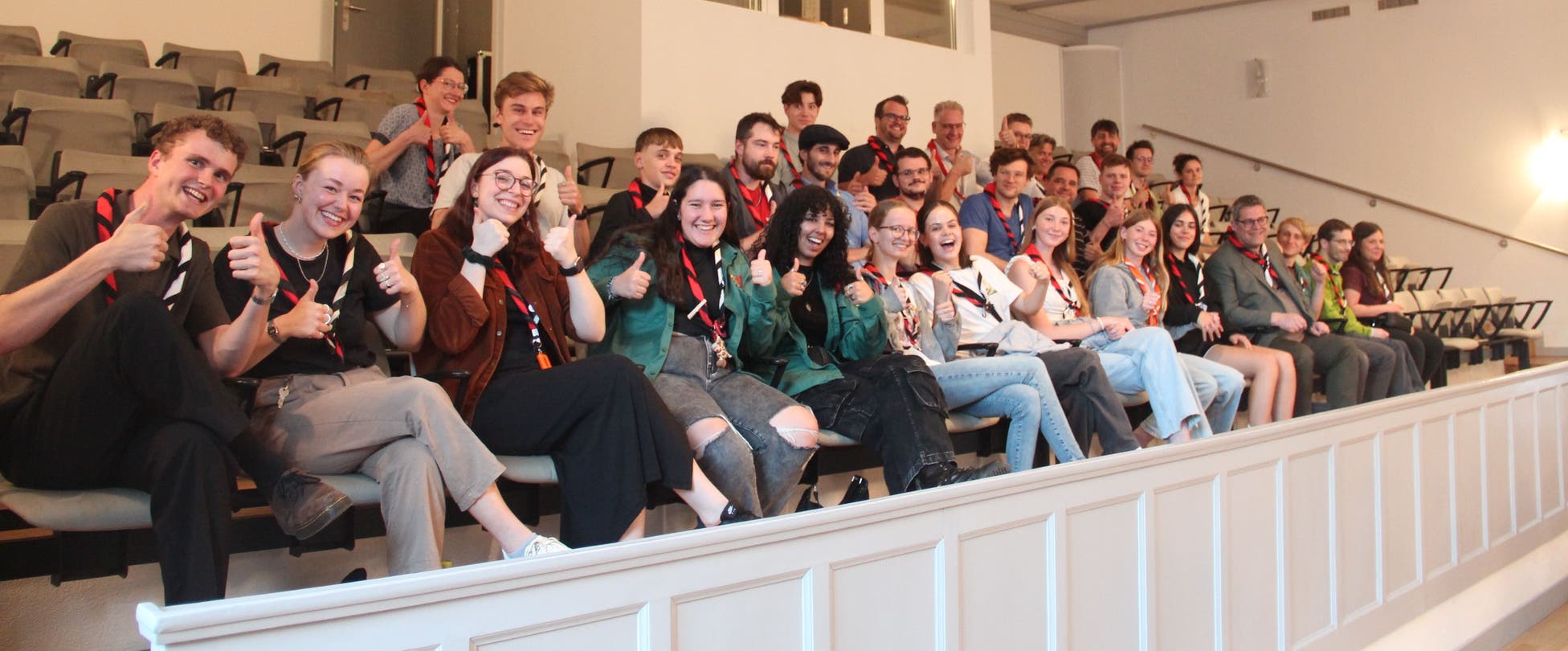 Gut 30 Pfadis freuten sich am Montag im Einwohnerrat sichtlich, dass ihnen das Baurecht für ihr neues Pfadiheim zugesprochen worden ist.